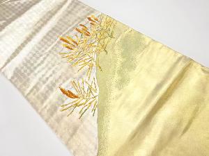 リサイクル　四次元箔　若松模様織り出し名古屋帯